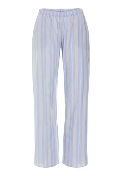 Hanro Sleep & Lounge Cotton Pajama Pants In Blue