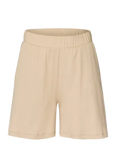 Hanro Sleep And Lounge Cotton Rib Shorts In Brown
