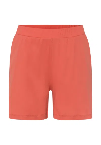 Hanro Sleep And Lounge Cotton Shorts In Red