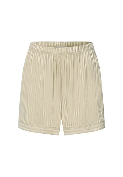Hanro Sleep And Lounge Jacquard Stripe Shorts In Neutral