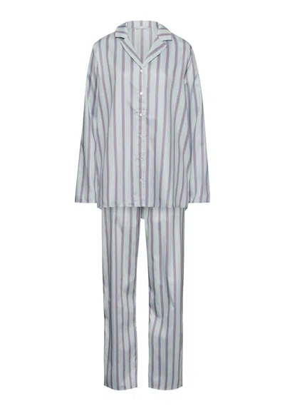 Hanro Sleep And Lounge Long Sleeve Pajama Set In Gray