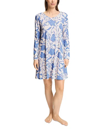Hanro Sleep & Lounge Tencel™ And Cotton Nightgown In Blue