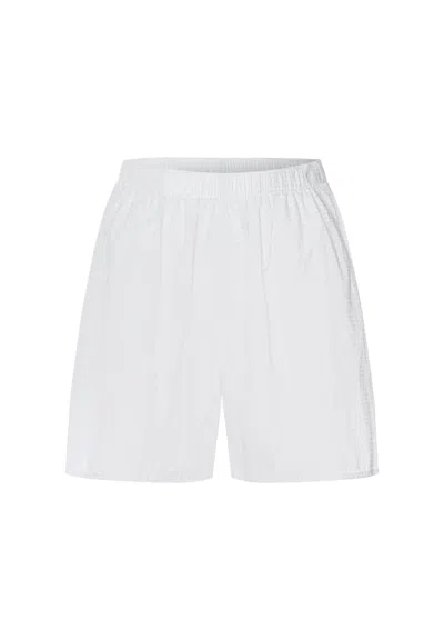 Hanro Sleep And Lounge Relaxed Cotton Shorts In White
