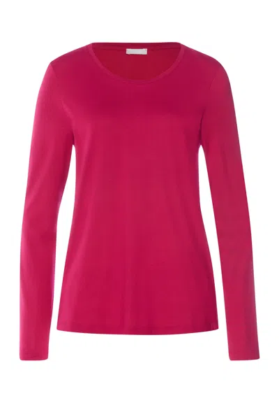 Hanro Sleep And Lounge Relaxed Round Neck Top In Brown