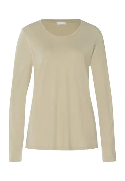 Hanro Sleep And Lounge Relaxed Round Neck Top In Neutral