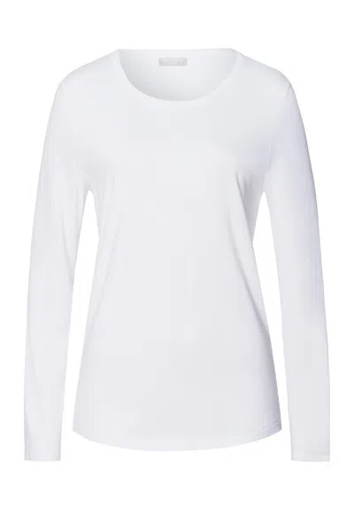 Hanro Sleep And Lounge Relaxed Round Neck Top In White