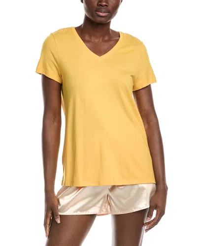 Hanro Sleep & Lounge Relaxed V-neck T-shirt In Gold