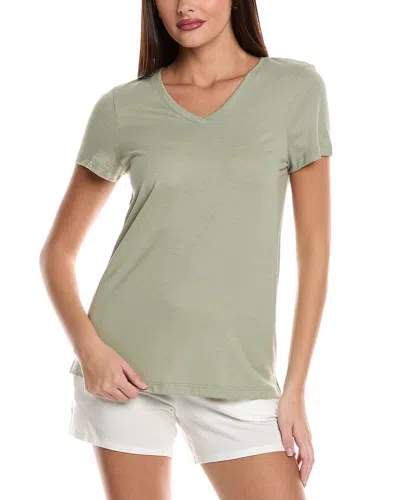 Hanro Sleep & Lounge Relaxed V-neck T-shirt In Green