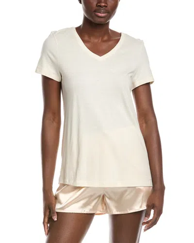 Hanro Sleep & Lounge Relaxed V-neck T-shirt In White