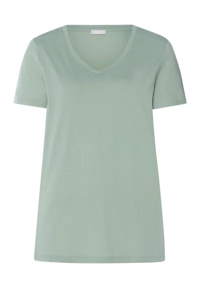 Hanro Sleep And Lounge Relaxed V-neck T-shirt In Blue