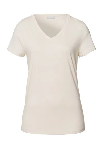 Hanro Sleep And Lounge Relaxed V-neck T-shirt In Gray