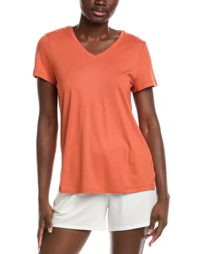 Hanro Sleep & Lounge Relaxed V-neck T-shirt In Red