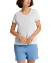 Hanro Sleep & Lounge Short Sleeve V-neck Shirt In White