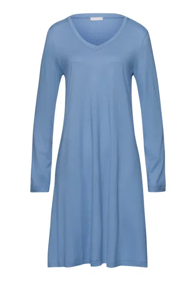 Hanro Sleep And Lounge Tencel™ And Cotton Nightgown In Blue