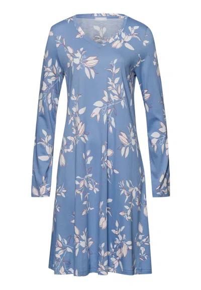 Hanro Sleep And Lounge Tencel™ And Cotton Nightgown In Blue