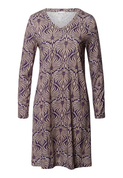 Hanro Sleep And Lounge Tencel™ And Cotton Nightgown In Brown