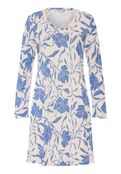 Hanro Sleep & Lounge Tencel™ And Cotton Nightgown In Blue