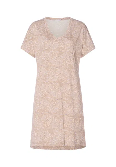 Hanro Sleep And Lounge V-neck Cotton And Tencel™ Nightgown In Multi