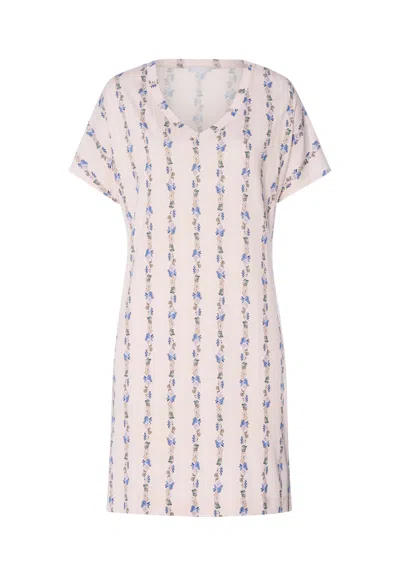 Hanro Sleep And Lounge V-neck Cotton And Tencel™ Nightgown In Multi