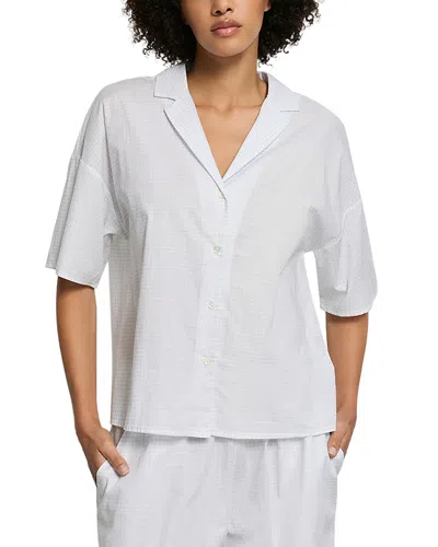 Hanro Sleep & Lounge Woven Button Front Shirt In White