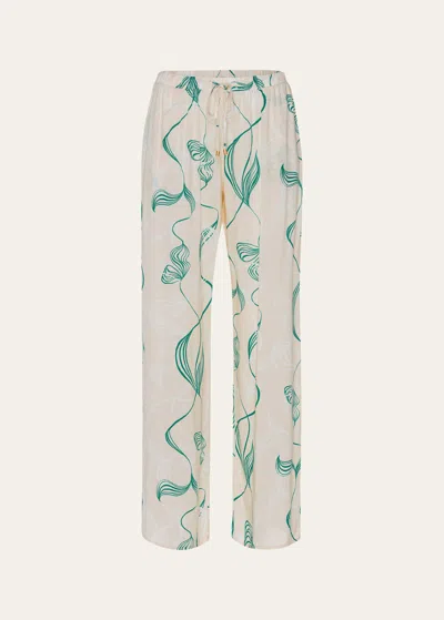 Hanro Sleep And Lounge Woven Pants In Lively Lines