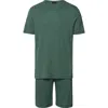 Hanro Smart Sleep Organic Cotton Blend Pajama Set In Herbal Tea