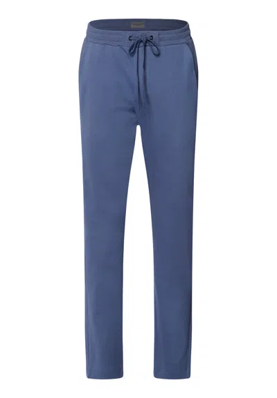 Hanro Smartwear Cotton Drawstring Lounge Pants In Blue
