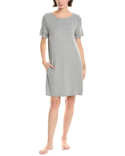 Hanro Natural Elegance Soft Round Neck Nightgown In Gray