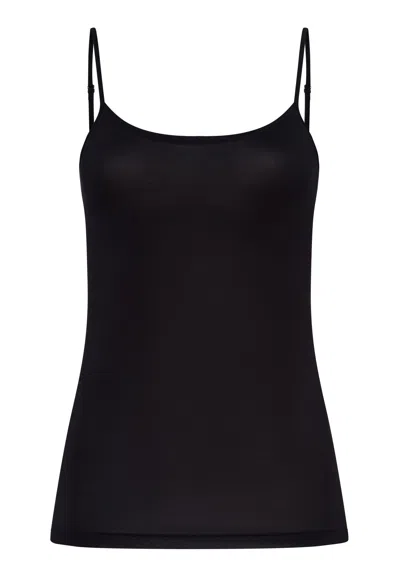 Hanro Soft Touch Round Neck Camisole In Black