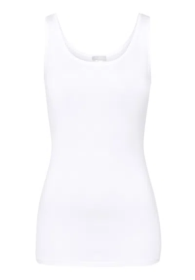 Hanro Soft Touch Round Neck Tank Top In White