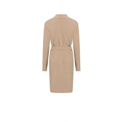 Hanro Solid Color Robe In Beige
