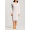 Hanro Moments Lace-trim Cotton Nightgown In Rose Cream