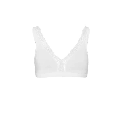 Hanro Soutien-gorge Sans Armature Avec Dentelle In White