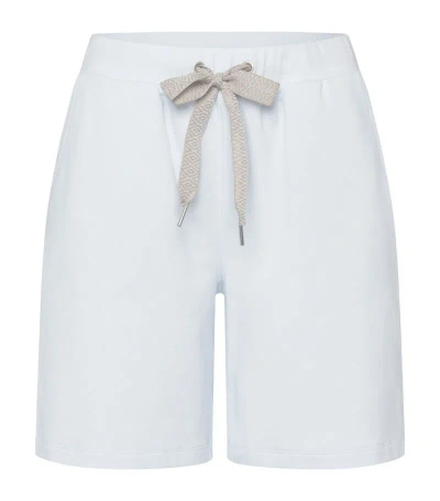 Hanro Stretch-cotton Natural Living Shorts In Blue