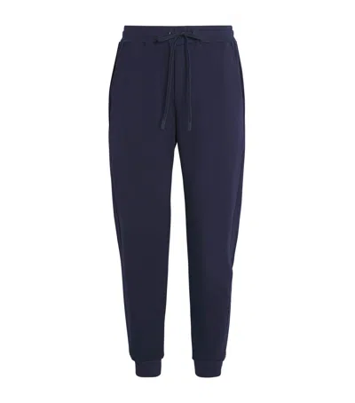 Hanro Stretch-cotton Natural Living Sweatpants In Blue