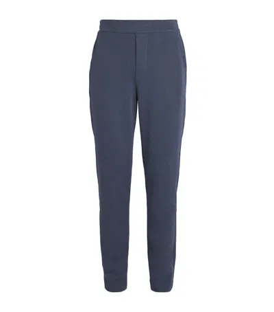 Hanro Stretch-cotton Travelwear Sweatpants In Blue