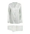 Hanro Stretch Silk Pyjama Set In White