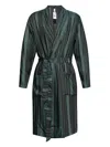Hanro Striped Selection Robe In Green