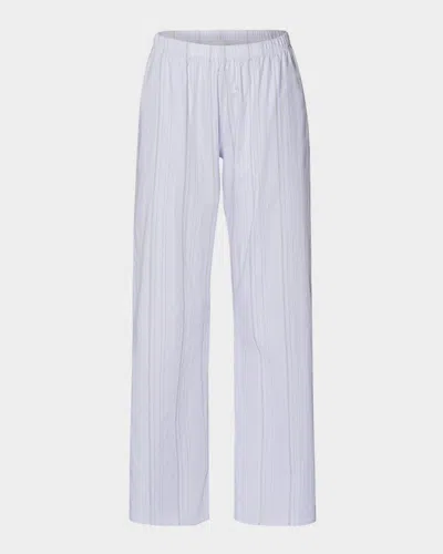 Hanro Striped Straight-leg Cotton Lounge Pants In Pastel Dream