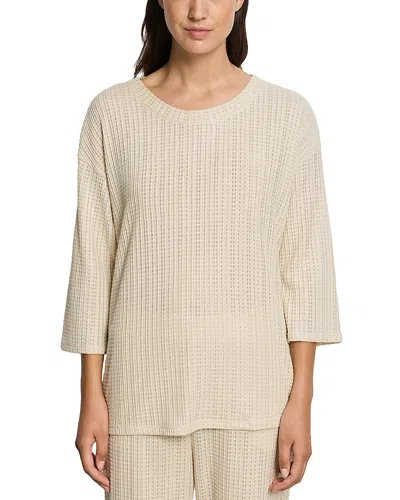 Hanro Summer Knits 3/4 Sleeve Shirt In Gray