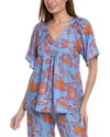 Hanro Sunny Vibes 3/4-sleeve Shirt In Blue
