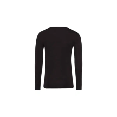Hanro Long-sleeved Wool And Silk T-shirt In Gray