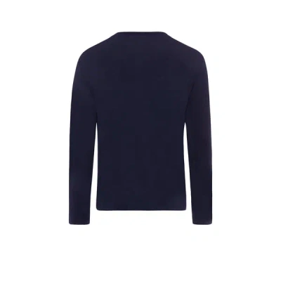 Hanro Long-sleeved Pyjama T-shirt In Blue