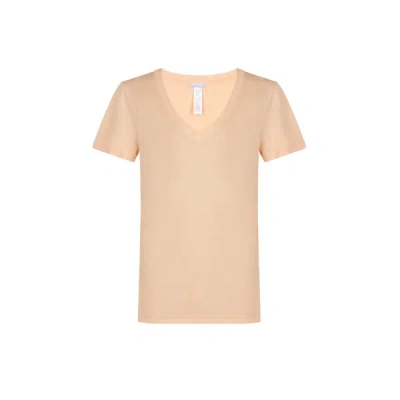Hanro Cotton Blend T-shirt In Orange