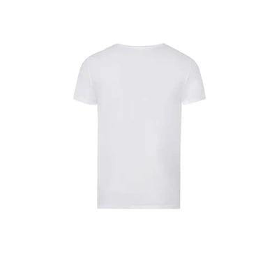 Hanro Cotton Superior 073089 S-sleeved V-neck T-shirt In White