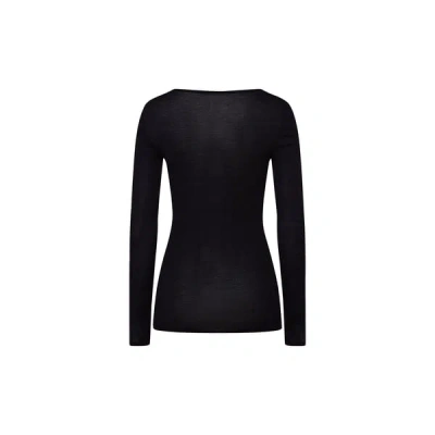 Hanro Long-sleeved T-shirt In Black