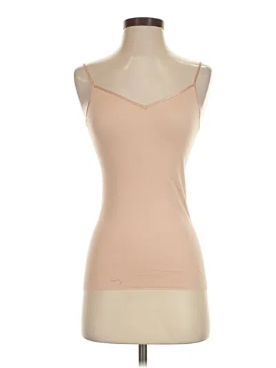 Pre-owned Hanro Tank Top Tan Strapless Neckline Tops