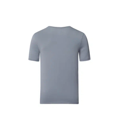 Hanro Tee-shirt Droit Col V In Gray