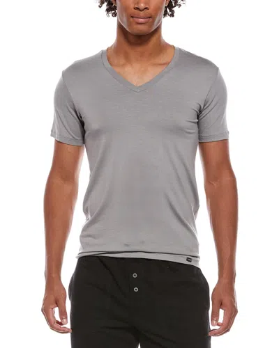 Hanro Tencel Silk-blend T-shirt In Gray