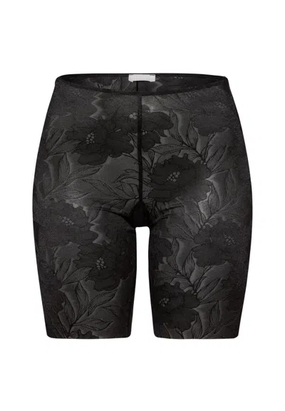 Hanro Tina Floral Bike Shorts In Black